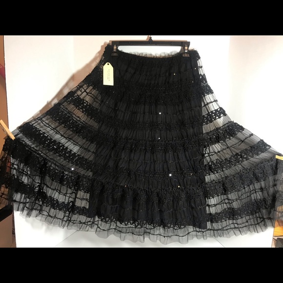 Studio M Dresses & Skirts - Studio M Black Tulle and Sequins Skirt NWT XS PRICE FIRM!!!